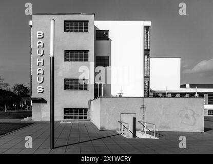 Bâtiment principal Bauhaus Dessau Saxe-Anhalt, Allemagne Banque D'Images