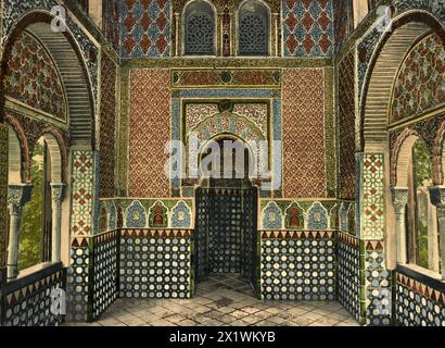 Grenade. Alhambra. Interior de la Mesquita, Spanien, um 1890, Historisch, digital restaurierte Reproduktion von einer Vorlage aus dem 19. Jahrhundert Banque D'Images