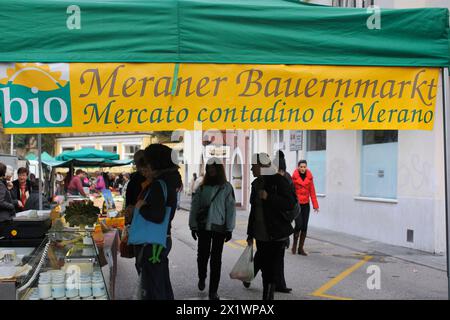 Marché. Merano. Trentin Haut-Adige. Italie Banque D'Images