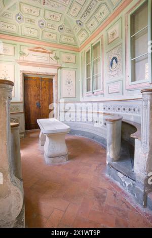 Salle d'anatomie du XVIIIe siècle. Hôpital Del Ceppo. Pistoia. Toscane. Italie Banque D'Images
