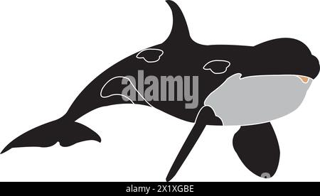 Icône de baleine illustration vectorielle conception simple Illustration de Vecteur