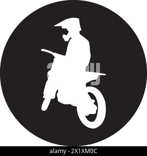 Illustration vectorielle d'icône de motocross conception simple Illustration de Vecteur