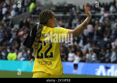 Becky Spencer Keeper Tottenham Hotspur FC Women v Leicester City FC Women Adobe Women's FA Cup demi-finale Tottenham Hotspur Stadium 14 avril 2024 Banque D'Images