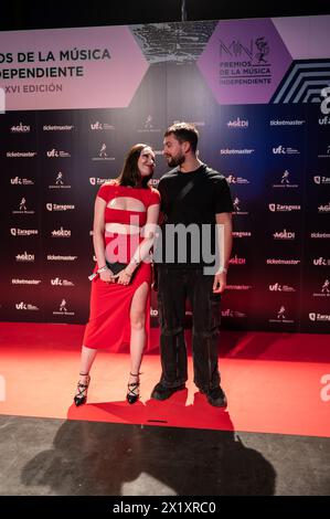 Tapis rouge aux MIN Independent Music Awards 2024, Saragosse, Espagne Banque D'Images