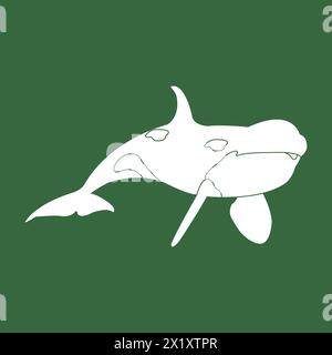 Icône de baleine illustration vectorielle conception simple Illustration de Vecteur