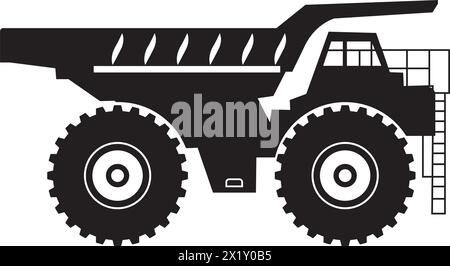 Illustration vectorielle d'icône de camion à benne basculante conception simple Illustration de Vecteur