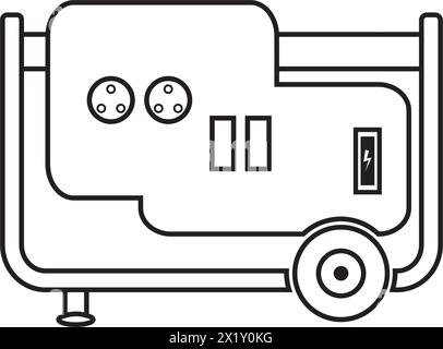 Icône de générateur électrique, conception d'illustration vectorielle Illustration de Vecteur