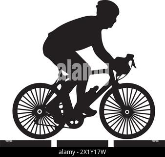 Conception d'illustration vectorielle d'icône de sport cycliste Illustration de Vecteur