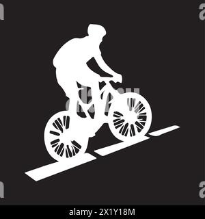 Conception d'illustration vectorielle d'icône de sport cycliste Illustration de Vecteur