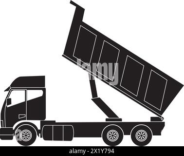 Illustration vectorielle d'icône de camion à benne basculante conception simple Illustration de Vecteur