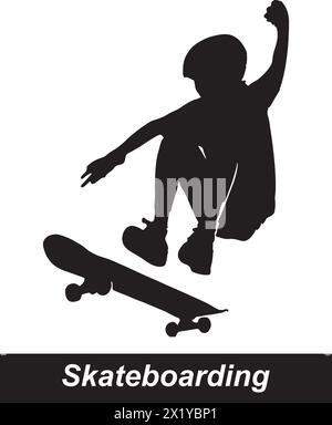 Icône de sport de skateboard illustration vectorielle conception simple Illustration de Vecteur