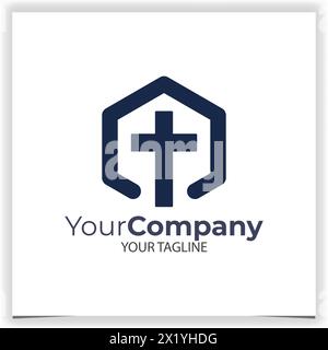 Modèle de conception de logo Vector Church Illustration de Vecteur