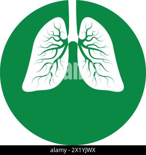 conception d'illustration vectorielle de logo de poumon Illustration de Vecteur