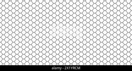 Motif d'échelle de dragon, de lézard ou de serpent. Peau de reptile ou texture squama de poisson. Arrière-plan en treillis. Ornement d'armure médiévale. Conception de toiture en tuiles. Imprimé queue de sirène. Illustration graphique vectorielle. Illustration de Vecteur