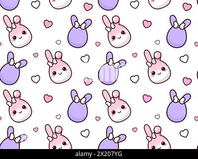 Joli lapin de Pâques, modèle sans couture Illustration de Vecteur
