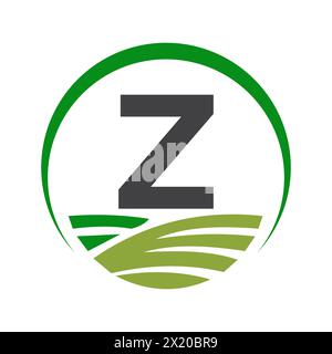 Logo de l'agriculture sur la lettre Z concept pour le symbole de l'agriculture Illustration de Vecteur