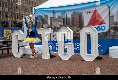 Boston, Massachusetts, États-Unis 14 avril 2024 le panneau CITGO au Boston Marathon FanFest sur Boston City Hall Plaza à Boston, Massachusetts, États-Unis, le 15 avril 2024. Banque D'Images