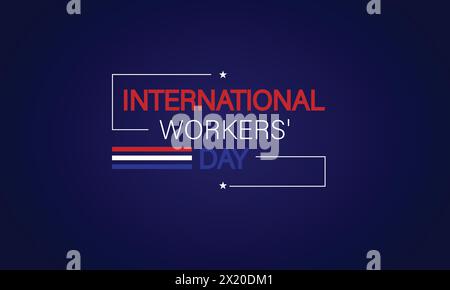 Conception graphique pour la Journée internationale des travailleurs Illustration de Vecteur