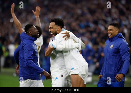 Marseille, France. 19 avril 2024. © PHOTOPQR/LA PROVENCE/SPEICH Frederic ; Marseille ; 19/04/2024 ; Football : UEFA Europa League C3 quart de finale retour match Olympique de Marseille OM - SL Benfica au stade Vélodrome crédit : MAXPPP/Alamy Live News Banque D'Images