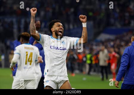 Marseille, France. 19 avril 2024. © PHOTOPQR/LA PROVENCE/SPEICH Frederic ; Marseille ; 19/04/2024 ; Football : UEFA Europa League C3 quart de finale retour match Olympique de Marseille OM - SL Benfica au stade Vélodrome crédit : MAXPPP/Alamy Live News Banque D'Images