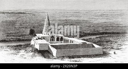 Le tombeau du prophète Daniel à Susa, Iran. Moyen-Orient. Dessin de Taylor. Perse, Chaldée et Susiana 1881-1882 par Jane Dieulafoy (1851 - 1916) le Tour du monde 1886 Banque D'Images