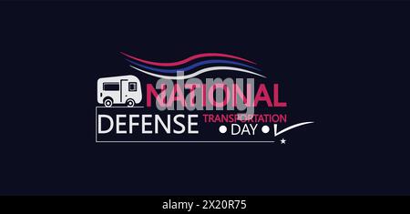 Soulignez la meilleure conception pour l'illustration de la Journée des transports de la Défense nationale Illustration de Vecteur
