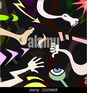 Couverture de collage Illustration de Vecteur