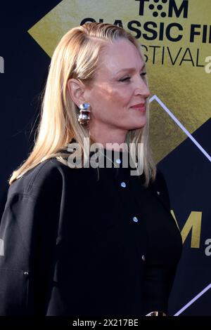 LOS ANGELES - 18 avril : UMA Thurman à la soirée d'ouverture du TCM Classic film Festival 2024 - 30ème anniversaire présentation de 'Pulp Fiction' au TCL CH Banque D'Images