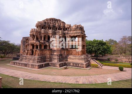 Temple SAS Bahu, complexe fort, Gwalior, Madhya Pradesh, Inde Banque D'Images