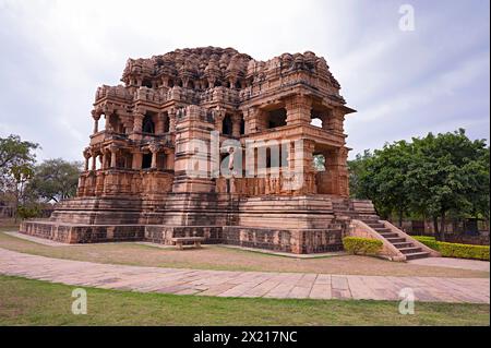 Temple SAS Bahu, complexe fort, Gwalior, Madhya Pradesh, Inde Banque D'Images