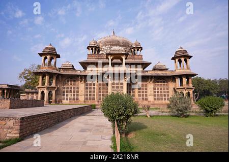 Tombe de Mohammad Ghaus, Gwalior, Madhya Pradesh, Inde Banque D'Images