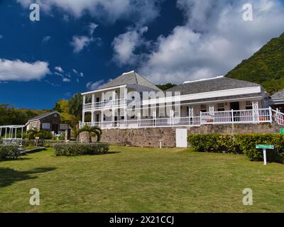 St Kitts - janvier 25 2024 : la Grande Maison à Fairview, St Kitts dans les Caraïbes. Un exemple d'architecture coloniale construite presque entièrement en bois. B Banque D'Images