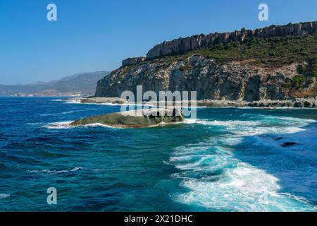 Paysage du site de plongée de Cane Malu en Sardaigne, Italie Banque D'Images