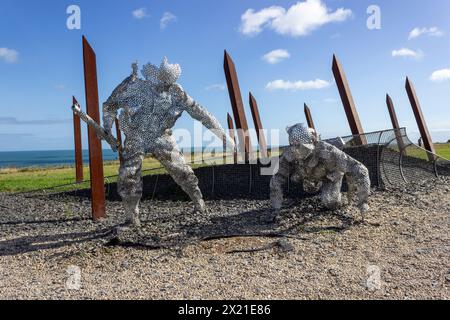Memorial Park - J-Day 75 jardin, Arromanches-les-bains, Normandie, Calvados, France Banque D'Images