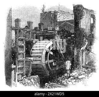 Richmond, Virginie : ruines de l'usine de carabines, 1865. Les scènes de ravages et de ruines dans la ville de Richmond après la grande conflagration qui a suivi lors de la retraite de l'armée confédérée et du gouvernement, dans la première semaine d'avril, ont déjà été faites les sujets de certaines de nos illustrations. Nous présentons dans ce numéro une vue des ruines du bâtiment qui avait été occupé comme usine de carabines par le département militaire de l'Administration, Richmond étant un lieu où de grandes quantités d'armes et de munitions ont été fabriquées pendant la guerre ». Tiré de « Illustrated London ne Banque D'Images