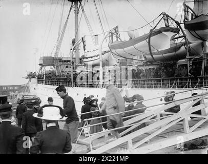 Marines à bord de Prairie, 1911. Banque D'Images