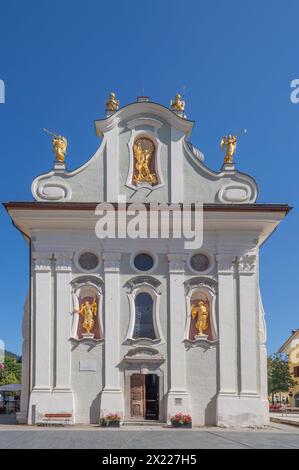 Église paroissiale de Michael in Innichen, Sexten Dolomites, Innichen, (San Candido), Hochpustertal, province de Bolzano, Haut-Adige, Tyrol du Sud, Alpes, d Banque D'Images