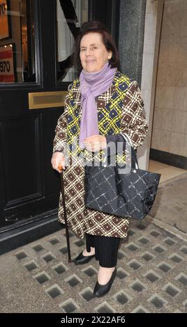 63e anniversaire de Bella Freud Suzy Menkes à la 63e fête d'anniversaire de Bella Freud, Bella Freud, Chiltern Street, le jeudi 18 avril 2024 à Londres, Angleterre, Royaume-Uni. CAP/CAN/Londres Royaume-Uni Copyright : xCanxNguyen/CapitalxPicturesx Banque D'Images