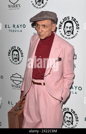 Lancement VIP du Tacos de Trejo à Londres Londres, ANGLETERRE - 18 AVRIL : Kevin Rowland assiste au lancement VIP du Tacos de Trejo, Portobello Road le 18 avril 2024 à Londres, Angleterre. CAP/Mar Mar/Grande-Bretagne Copyright : xMartinxHarris/CapitalxPicturesx Banque D'Images