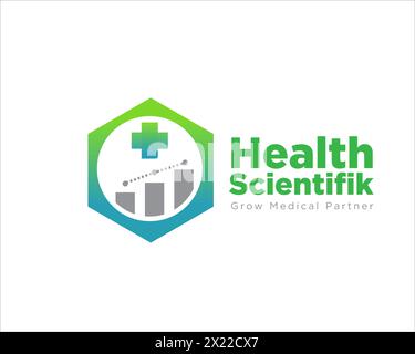 dessins de logo de diagramme de santé pour le logo de recherche médicale Illustration de Vecteur