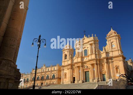 Basilica Minore di San Nicolo (Cathédrale Saint-Nicolas), Noto, Syracuse, Sicile, Italie Banque D'Images