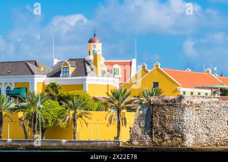 Bâtiment du gouvernement, Fort Amsterdam, Willemstad, Curaçao, pays-Bas Banque D'Images