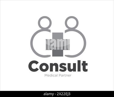 health consult conceptions de logo pour le service médical Illustration de Vecteur
