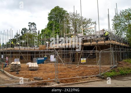 Windsor, Royaume-Uni. 19 mars 2024. De nombreux habitants de Windsor sont très déçus que le Royal Borough de Windsor et Maidenhead aient accordé un permis de construire de nouvelles maisons sur des terres agricoles à côté de Maidenhead Road à Windsor, Berkshire, ce qui signifie la perte d’un autre espace vert ouvert et d’un habitat faunique. Le développement est construit par Crest Nicholson et s'appelle Windsor Gate. Crédit : Maureen McLean/Alamy Live News Banque D'Images