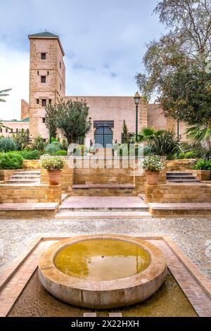 Rabat, Maroc - 23 mars 2024 : oasis de fraîcheur très appréciée par les Rabatis, le jardin des Oudayas, situé dans la Kasbah des Oudayas ier Banque D'Images