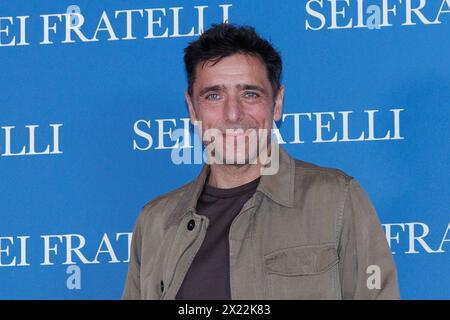 News - Photocall Sei Fratelli Adriano Giannini pendant le Photocall du film SEI FRATELLI, 19 avril 2024 au Cinema Barberini, Rome, Italie Copyright : xcxEmanuelaxVertolli/SportReporterx/xLiveMediax LPN 1316626 Banque D'Images