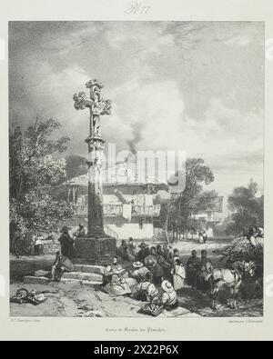 Croix de Moulin des planches, 1827. Banque D'Images