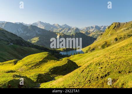 Seealpsee, Hintere Seealpe, Allgäu Alpes, Allgäu, Bavière, Allemagne Banque D'Images