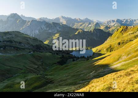 Seealpsee, Alpes de Allgäu, Allgäu, Bavière, Allemagne Banque D'Images