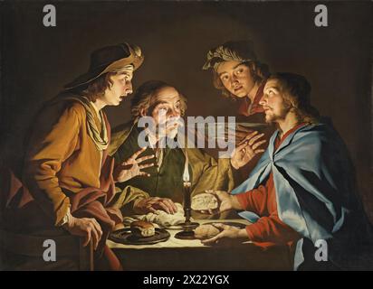 La Cène à Emmaus, 1633. Banque D'Images